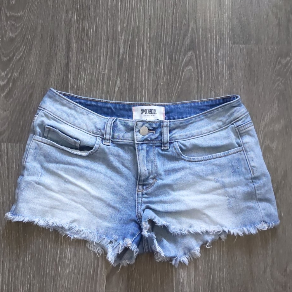 PINK denim shorts